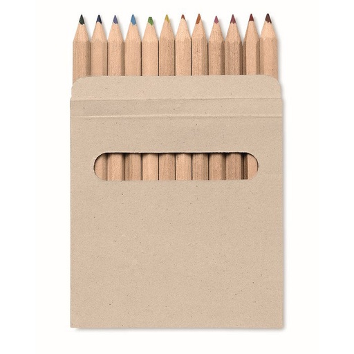 Komplet 12 kredek w pudelku IT1047-01 - Brazowy