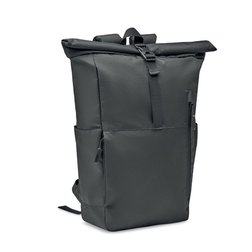 300D RPET plecak typu rolltop MO2051-03 - Czarny