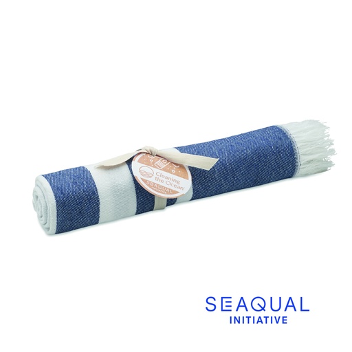 Recznik SEAQUAL®hammam 100x170 MO2058-04 - Niebieski