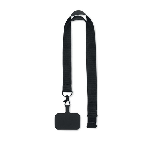 Smycz z uchwytem na telefon MO2120-03 - Czarny