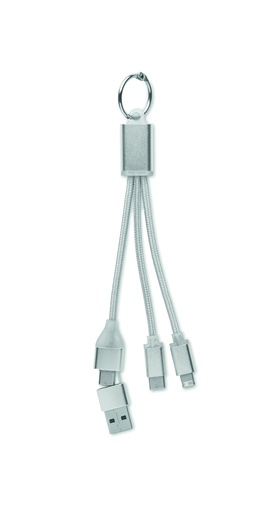 Kabel ładujący 4 w 1 typu C - Srebrny