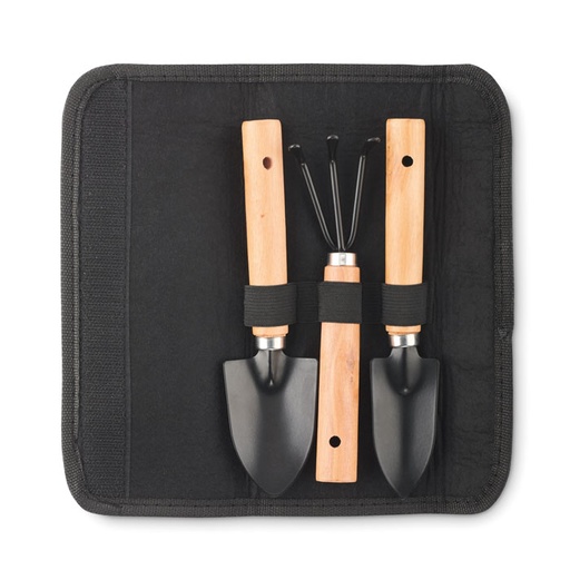 3 narzedzia ogrodowe w RPET MO2153-03 - Czarny