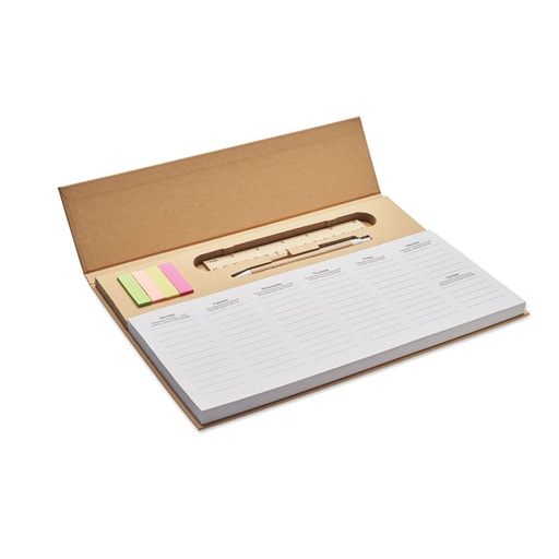 Tygodniowy planer biurkowy MO2289-13 - Bezowy