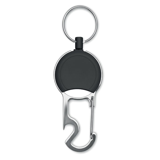 Wysuwany brelok MO2319-03 - Czarny