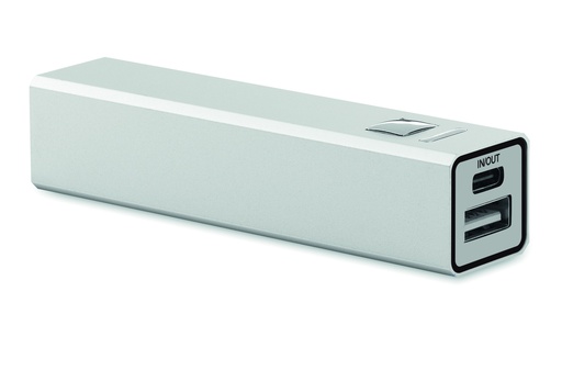 Power bank 2600 mAh MO2374-16 - Srebrny Mat