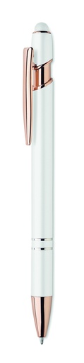 [MO2380-06] Aluminiowy długopis z rec. - Bialy