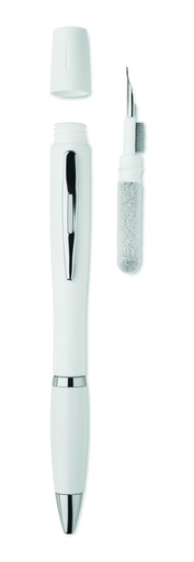Długopis z zestawem do czyszczenia - Bialy