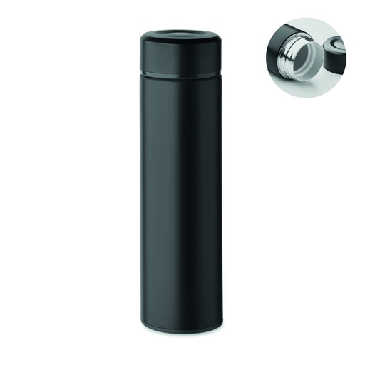 Butelka z ceramika 420 ml MO2383-03 - Czarny