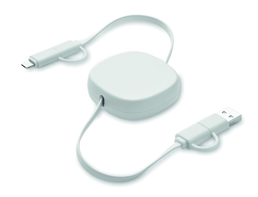 Zwijany kabel ladujacy o mocy 6 MO2425-06 - Bialy