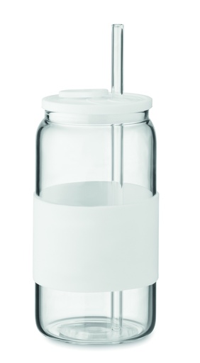 [MO2506-06] Wysoki kubek borokrzem. 550 ml - Bialy