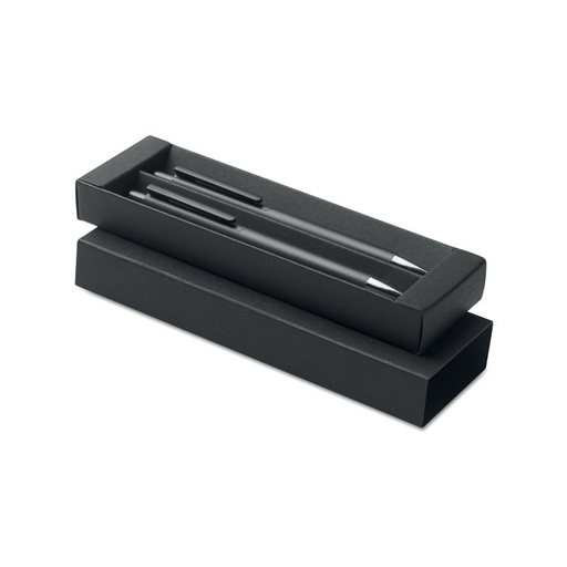 Aluminiowy zestaw pismienniczy MO2567-03 - Czarny