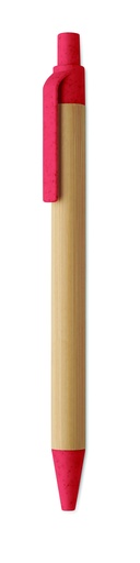 Długopis bambusowy - Czerwony