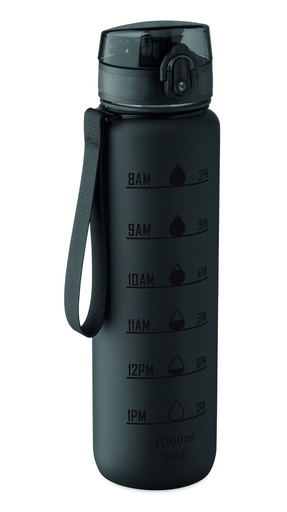 Sportowa butelka RPET 1L - Czarny