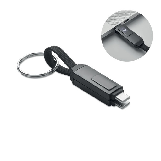 Brelok z kablem 60W MO2682-03 - Czarny