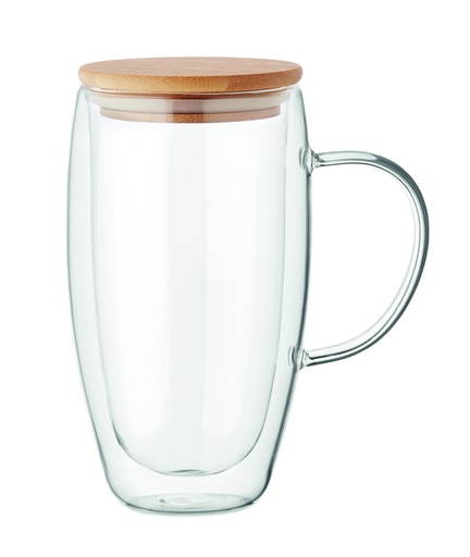 [MO2673-22] Szklany podwójnych  450 ml - Przezroczysty