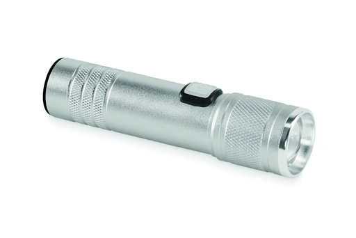 [MO2724-16] Latarka COB - Srebrny Mat