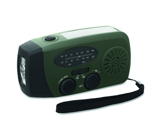 Przenosne radio z latarka LED MO2746-60 - Ciemnozielony