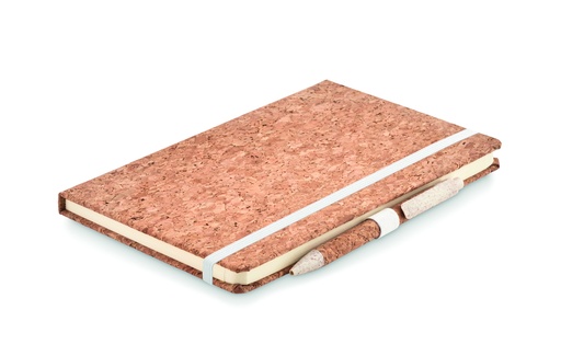 Notatnik korkowy A5 i długopis - Bezowy