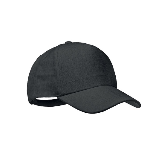 5-PANEL CZAPKA Z KONOPI 370G MO6176-03 - Czarny