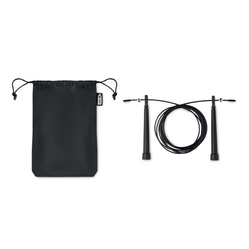 Skakanka z etui RPET MO6217-03 - Czarny