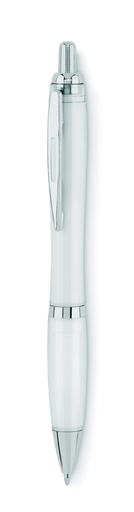 Długopis z RPET - Przezroczysty Bialy