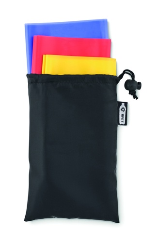 [MO6461-03] Zestaw 3 opasek fitness z TPE - Czarny