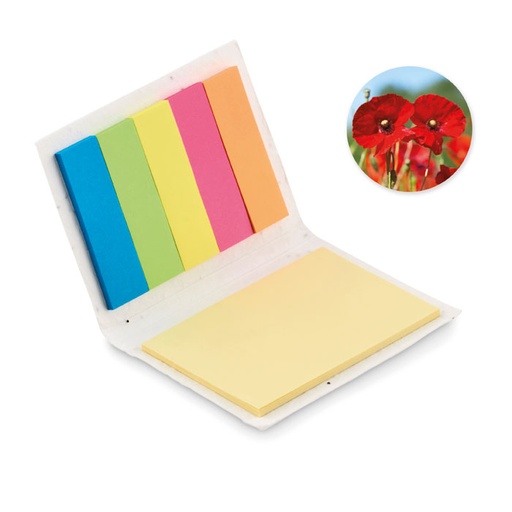 Papierowy notatnik z nasionami MO6510-06 - Bialy