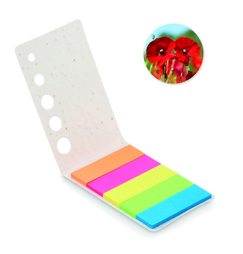 Karteczki samop. z nasionami MO6511-06 - Bialy