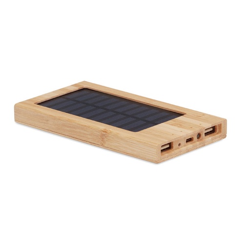 [MO6509-40] Solarny powerbank 4000 mAh - Drewna