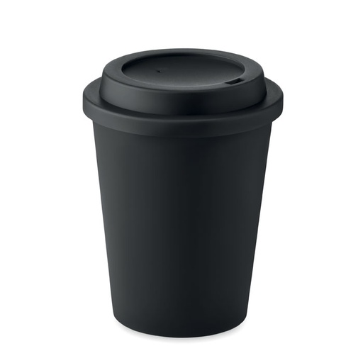 Kubek z podwojna scianka z PP MO6582-03 - Czarny
