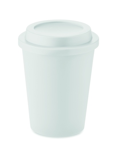 Kubek z podwójną ścianką z PP - Bialy