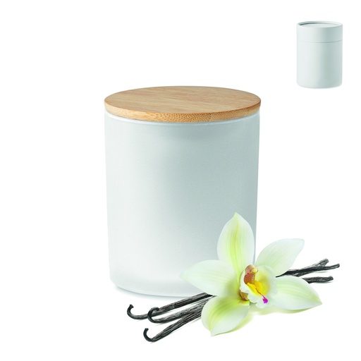 [MO6612-06] Świeca woskowa roślinna 120 gr - Bialy