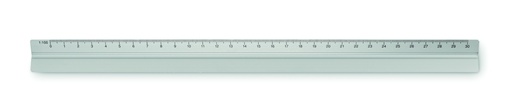 Linijka 30cm z aluminium MO6698-16 - Srebrny Mat