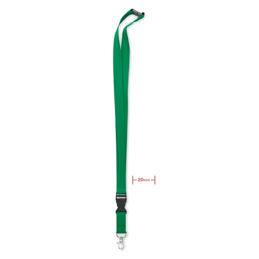 Smycz  bawelniana 20mm MO6708-09 - Zielony