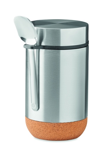 [MO6747-16] Dwuścienny pojemnik 400 ml - Srebrny Mat