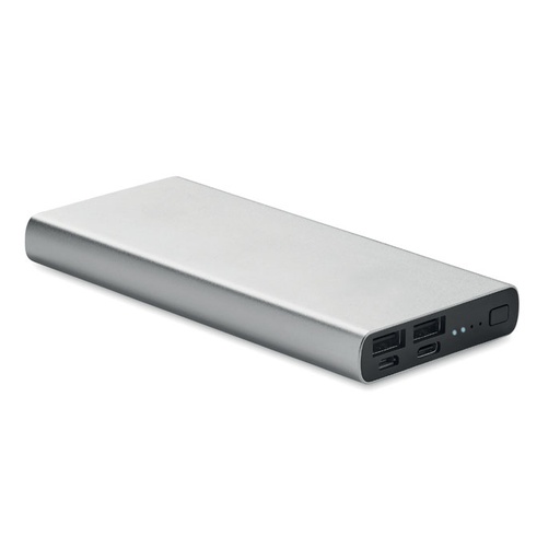 Power bank 10000 mAh - Srebrny Mat