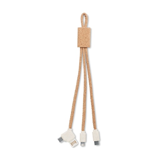 Kabel do ladowania 3 w 1 korek MO6812-13 - Bezowy