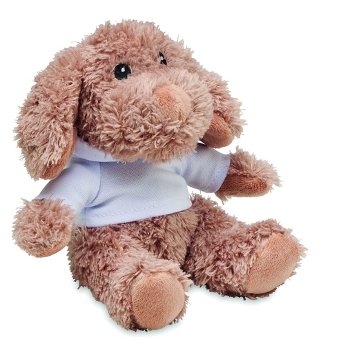 [MO6806-06] Pluszowy piesek w bluzie - Bialy