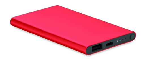 Power Bank 4000 mAh typ C - Czerwony