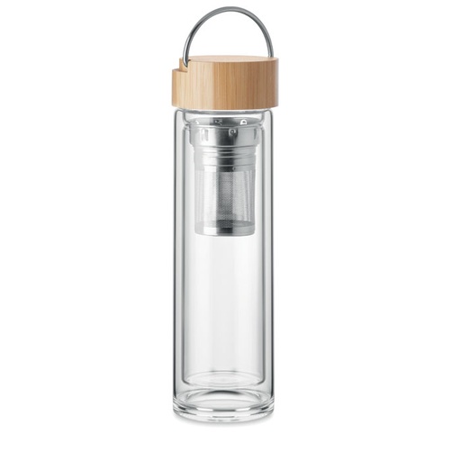 Dwuscienna butelka 400ml MO6854-22 - Przezroczysty