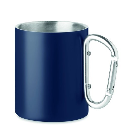 Metalowy dwuscienny kubek300ml MO6873-85 - Francuski Granat