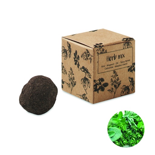[MO6910-13] Kula z nasionami ziół - Bezowy