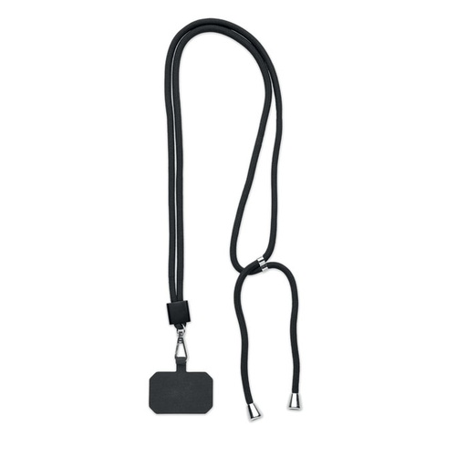 Smycz do telefonu z RPET MO6925-03 - Czarny