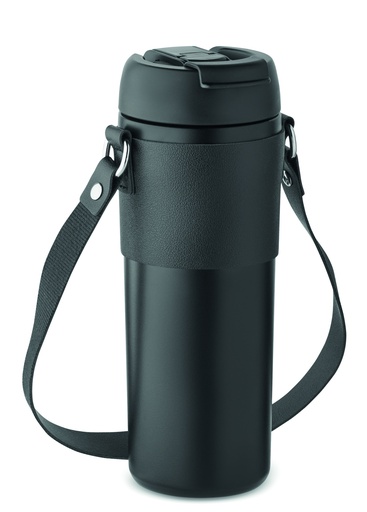 [MO6971-03] Kubek z podwójną ścianką 700ml - Czarny