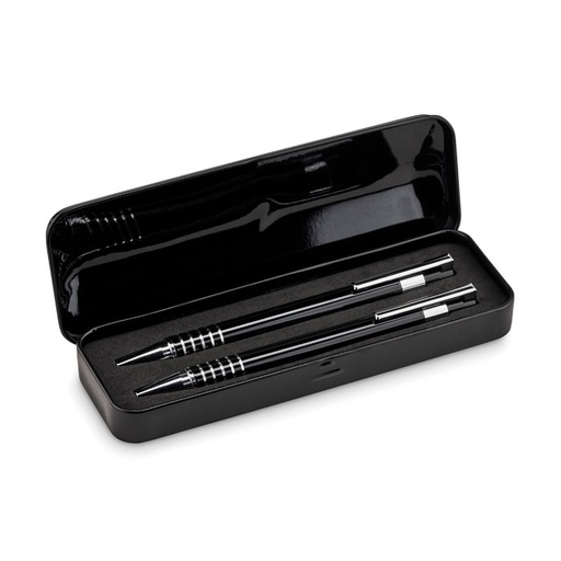 Zestaw pismienny w pudelku MO7323-03 - Czarny