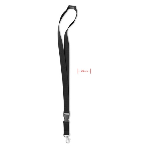 Smycz z metalowym zaczepem MO8595-03 - Czarny