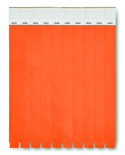 Opaska na rękę Tyvek® - Pomaranczowy