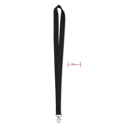 Smycz  20mm MO9058-03 - Czarny