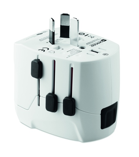 [MO9322-06] PRO Light 2x USB. 3-pole - Bialy