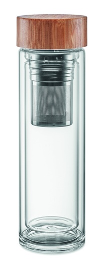 [MO9420-22] Butelka szklana 400ml - Przezroczysty